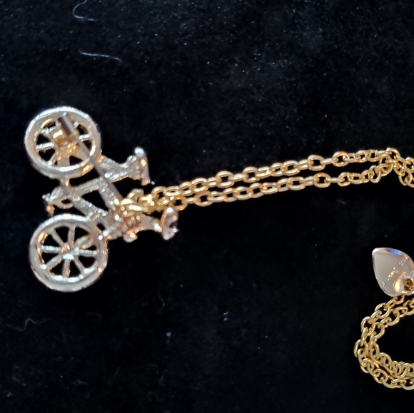 Whimsical Purple Bicycle Necklace/Brooch - Picture 3 of 4